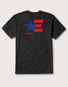 Camiseta ETNIES AMERICA - Black/Red/White