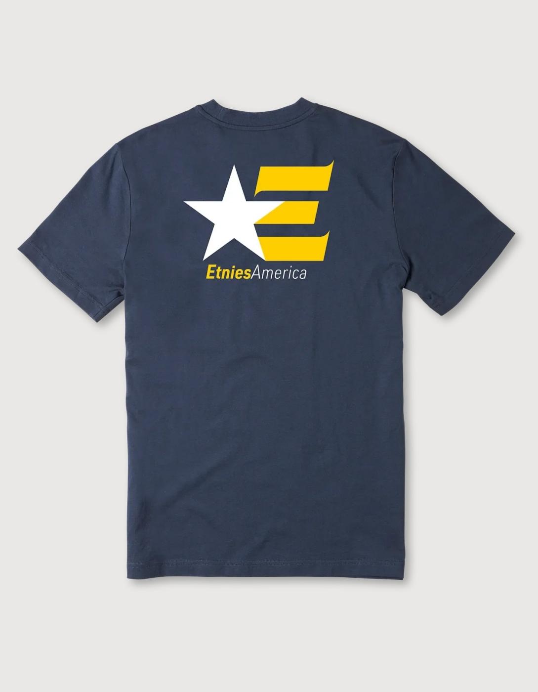 Camiseta ETNIES AMERICA - Navy/White/Yellow