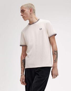 Camiseta FRED PERRY M1588 - Porridge Marl/Anchor Grey