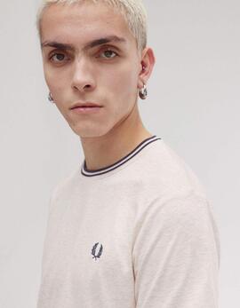 Camiseta FRED PERRY M1588 - Porridge Marl/Anchor Grey