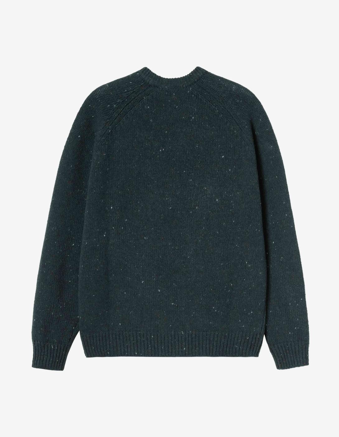 Jersey CARHARTT WIP ANGLISTIC - Speckled Deep Lagoon
