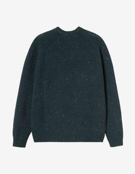 Jersey CARHARTT WIP ANGLISTIC - Speckled Deep Lagoon