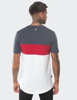 Camiseta Eleven Degree TRIPLE PANEL -Anthracite, Ski Red