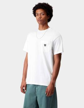 Camiseta CARHARTT WIP POCKET HEART - White / Black