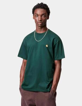 Camiseta CARHARTT WIP CHASE - Dark Fir / Gold
