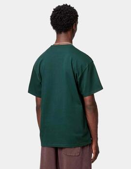 Camiseta CARHARTT WIP CHASE - Dark Fir / Gold