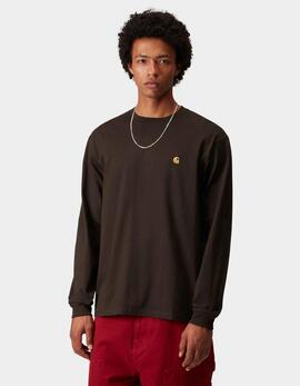 Camiseta Manga Larga CARHARTT WIP CHASE - Tobacco / Gold