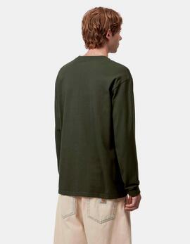 Camiseta Manga Larga CARHARTT WIP CHASE - Olive / Gold