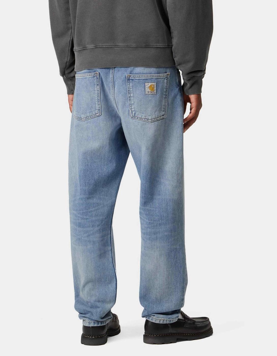Pantalón CARHARTT WIP NEWEL - Blue Light Used Wash