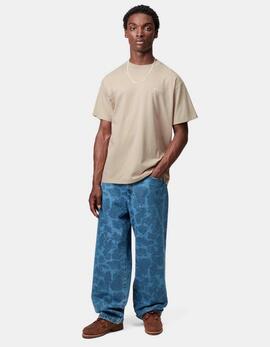 Camiseta CARHARTT WIP SCRIPT EMBROIDERY - Fleur de Sel / Whi