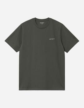 Camiseta CARHARTT WIP SCRIPT EMBROIDERY - Opuntia / White