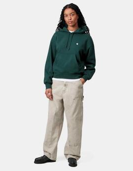 Sudadera W' CARHARTT WIP HOODED CASEY - Dark Fir / Silver