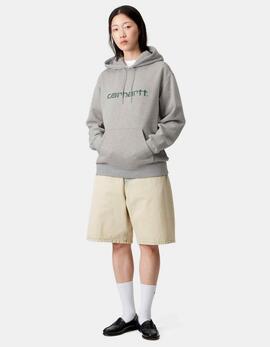 Sudadera W' CARHARTT WIP HOODED CARHARTT- Grey Heather /