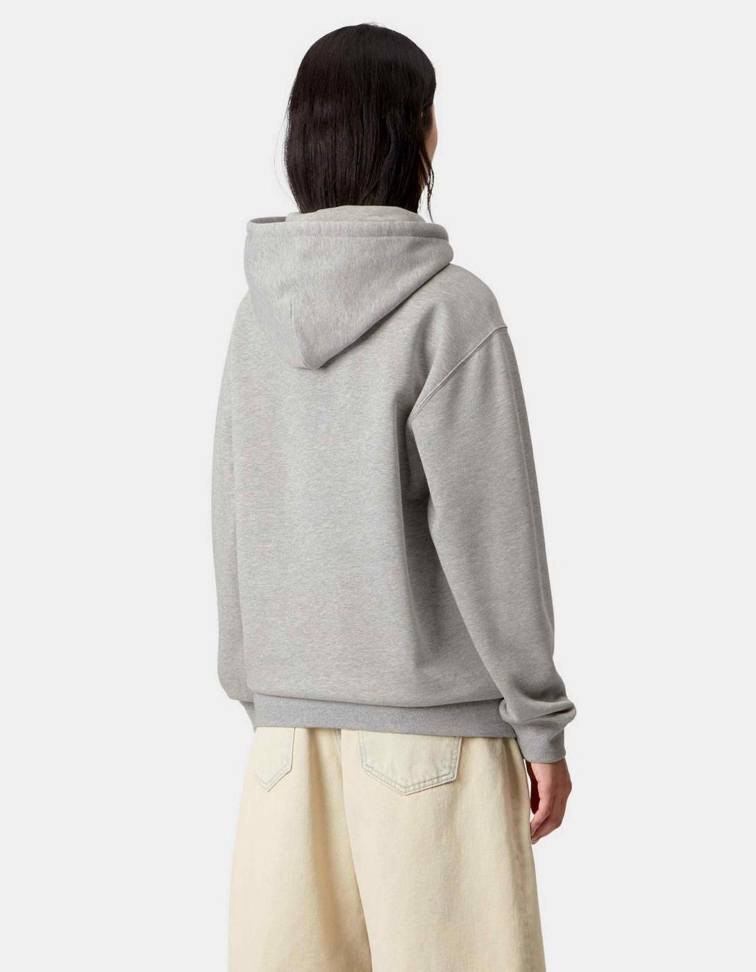 Sudadera W' CARHARTT WIP HOODED CARHARTT- Grey Heather /