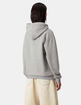 Sudadera W' CARHARTT WIP HOODED CARHARTT- Grey Heather /