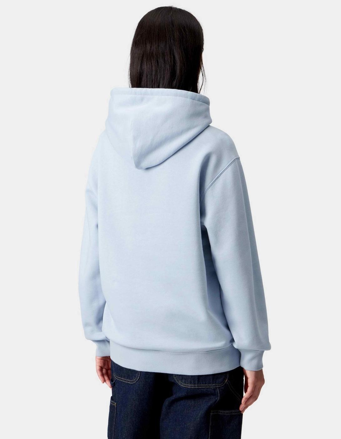 Sudadera W' CARHARTT WIP HOODED CARHARTT- Blue Fog / Pale