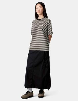 Camiseta W' CARHARTT WIP VERNER - Black / Wax
