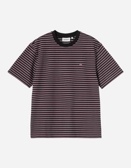 Camiseta W' CARHARTT WIP VERNER - Black / Phlox