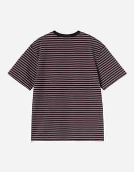 Camiseta W' CARHARTT WIP VERNER - Black / Phlox