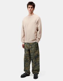 Sudadera Crew SCRIPT EMBROIDERY - Fleur de Sel / W