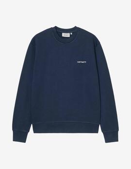 Sudadera Crew SCRIPT EMBROIDERY - Jupiter / White