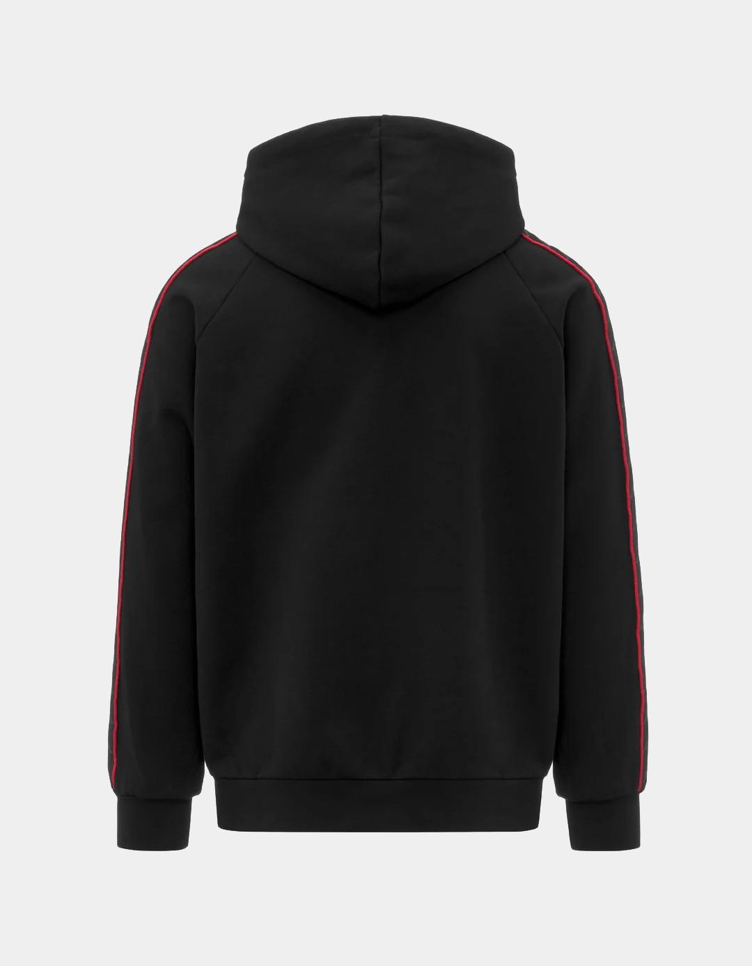 Sudadera Capucha KAPPA MADISON 2 - Black/Red Racing/Whit