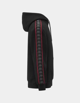 Sudadera Capucha KAPPA MADISON 2 - Black/Red Racing/Whit