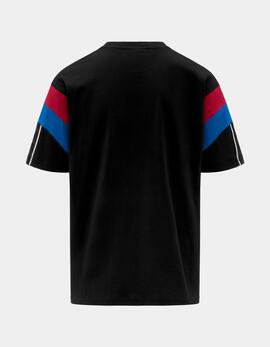 Camiseta KAPPA OTTO - Black/Red Racing/Blue Sea