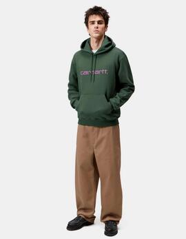 Sudadera Cap. CARHARTT WIP SWEAT- Sycamore Tree / Phlo