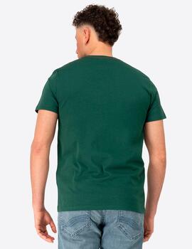 Camiseta LONSDALE TWO TONE - Bottle Green/Red/Ecru