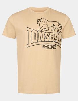 Camiseta LONSDALE LANGSETT - Sand/Black