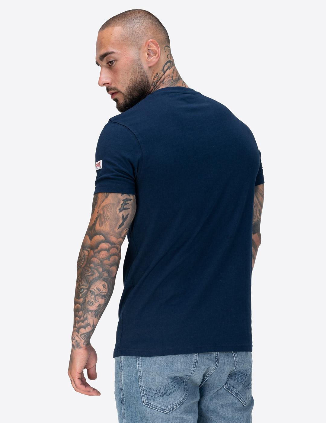 Camiseta LONSDALE HAZELHURST - Dark Navy/Ecru