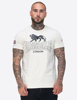 Camiseta LONSDALE HAZELHURST - Beige/Black