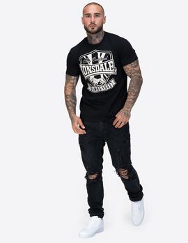 Camiseta LONSDALE STALYBRIDGE - Black/Ecru