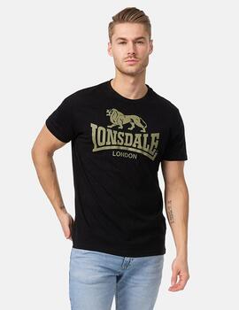 Camiseta LONSDALE LOGO - Black/Olive