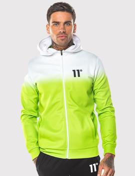 Sudadera Eleven Degree DOT FADE FULL ZIP POLY TRACK - LIME