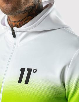 Sudadera Eleven Degree DOT FADE FULL ZIP POLY TRACK - LIME