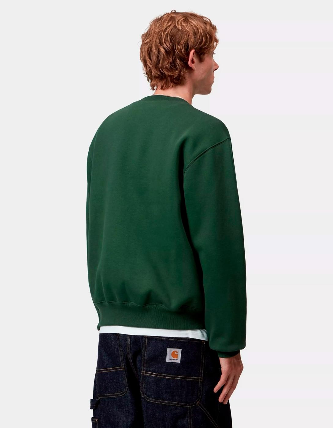 Sudadera Crew CARHARTT WIP SWEAT- Sycamore Tree / Phlo
