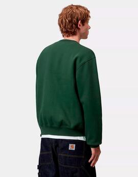 Sudadera Crew CARHARTT WIP SWEAT- Sycamore Tree / Phlo