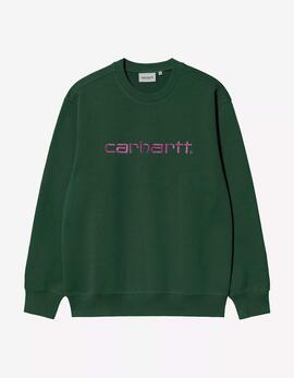 Sudadera Crew CARHARTT WIP SWEAT- Sycamore Tree / Phlo
