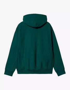 Sudadera CARHARTT WIP Capucha AMERICAN SCRIPT - Dark Fir