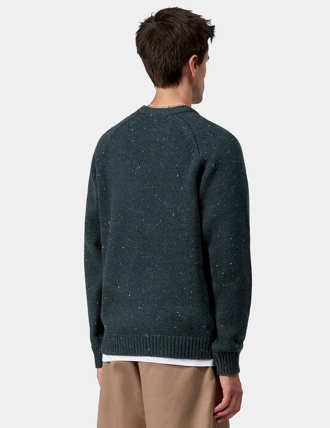 Jersey CARHARTT WIP ANGLISTIC - Speckled Deep Lagoon