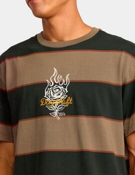 Camiseta RVCA KSL STRIPE - Monogram Shadow
