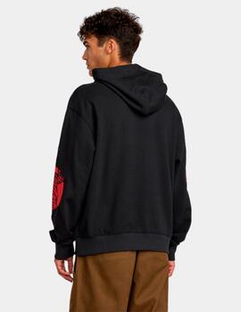 Sudadera Capucha RVCA TIGER SUN - Red/Vivid Blue