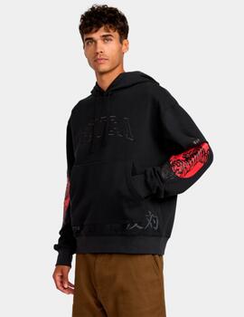 Sudadera Capucha RVCA TIGER SUN - Red/Vivid Blue