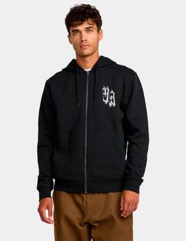 Sudadera Capucha RVCA Abierta BENJ TIGEREYESZ - Black