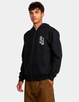 Sudadera Capucha RVCA Abierta BENJ TIGEREYESZ - Black
