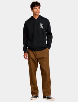 Sudadera Capucha RVCA Abierta BENJ TIGEREYESZ - Black