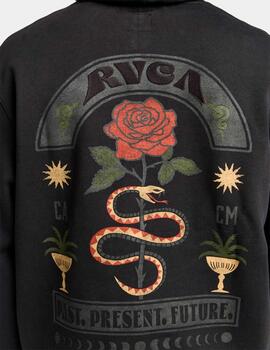 Sudadera Capucha RVCA ROSES POSTER - Black
