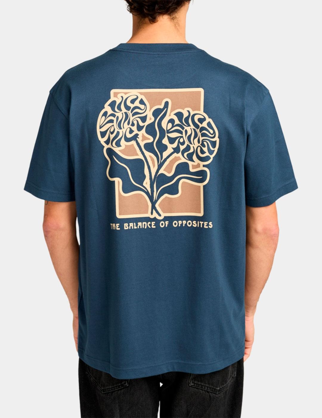 Camiseta RVCA FLOWER BALANCE - Moody Blue